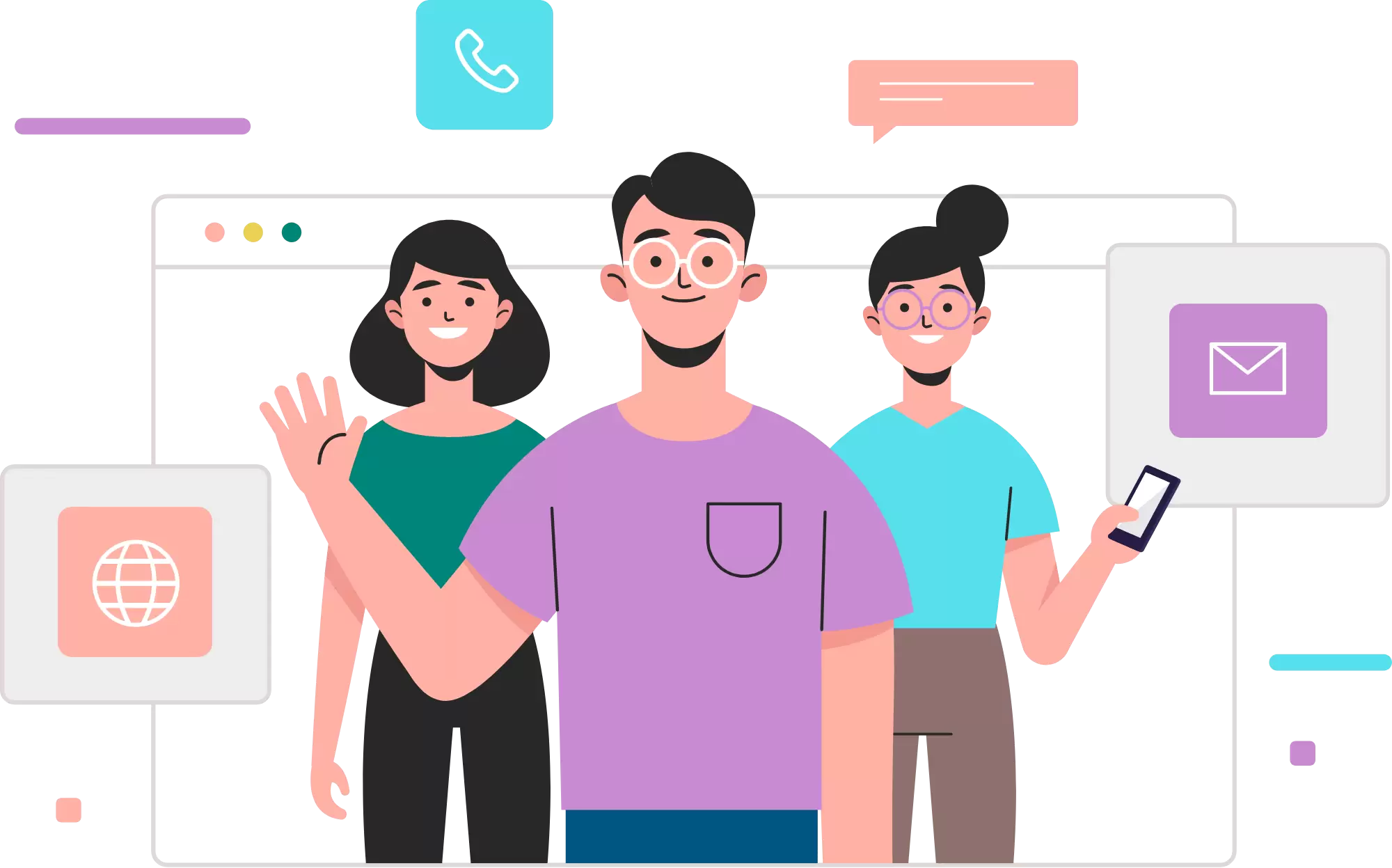 People using technology to connect