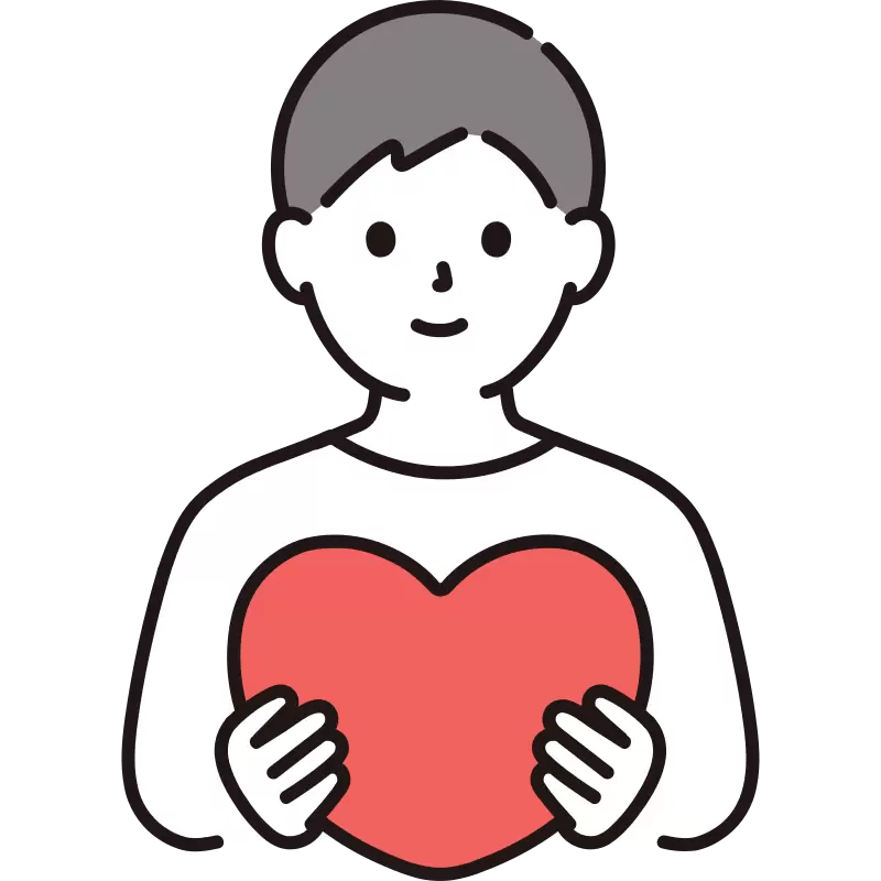 Person holding a heart
